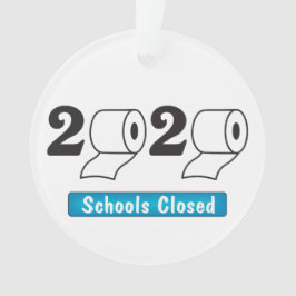 2020 Toilet Paper Schools Einde jaar Ornament