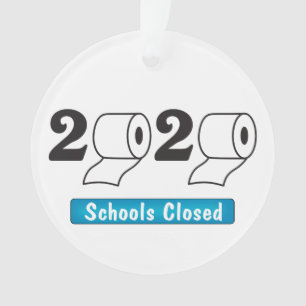 2020 Toilet Paper Schools Einde jaar Ornament