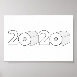 2020 toiletpapier quarantaineartikelen poster