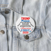 2020 Trump Pence presidentsverkiezingen Ronde Button 7,6 Cm (In situ)