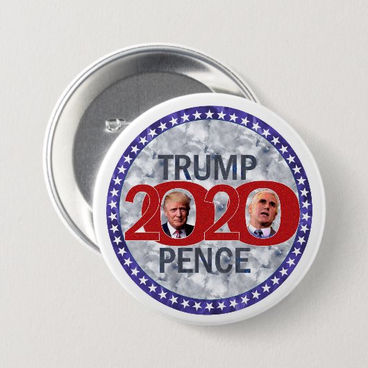 2020 Trump/Pence Ronde Button 7,6 Cm (Voorkant /achterkant)