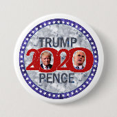 2020 Trump/Pence Ronde Button 7,6 Cm (Voorkant)
