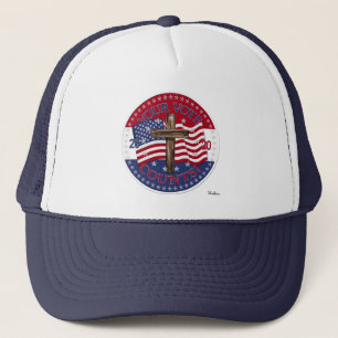 2020 Uw Stem Telt Kruis En Amerikaanse Vlag Trucker Pet
