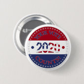 2020 Uw Stem Telt Ronde Button 5,7 Cm (Voorkant /achterkant)