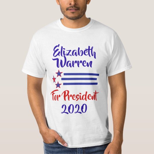 2020 Verkiezing Elizabeth Warren Ondersteuning T-shirt (Voorkant)
