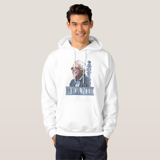 2020 Verkiezingen Bernie Sanders steunen de stad Hoodie (Voorkant volledig)
