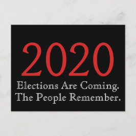 2020 Verkiezingen komen bij de mensen thuis Briefkaart