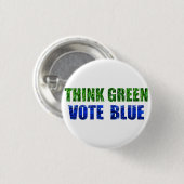 2020 Verkiezingsdemocraat-DENK GROEN, STEMMING BLU Ronde Button 3,2 Cm (Voorkant /achterkant)