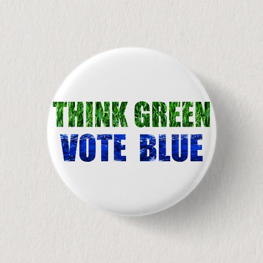 2020 Verkiezingsdemocraat-DENK GROEN, STEMMING BLU Ronde Button 3,2 Cm (Voorkant)