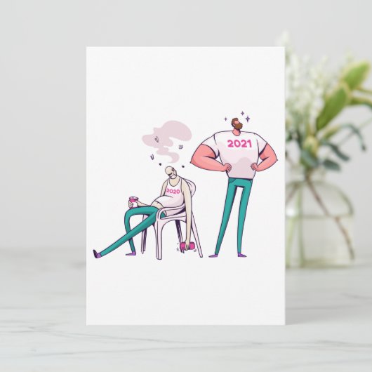 2020 versus 2021 grappig kaart (Staand voorkant)