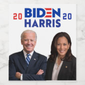 2020 Vier President Joe Biden Kamala Harris Wijn Etiket (Enkel label)
