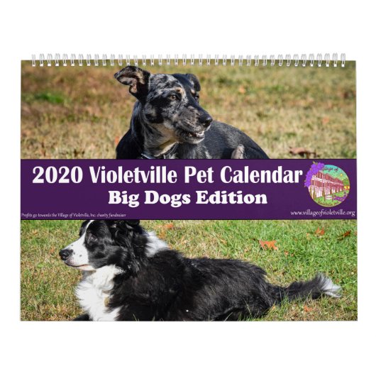 2020 Violetville Pet Calendar ~ Big Dogs Edition Kalender (Hoes)