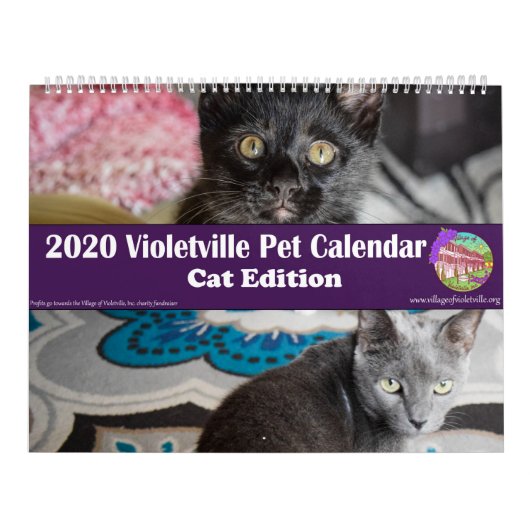 2020 Violetville Pet Calendar ~ Cat Edition Kalender (Hoes)