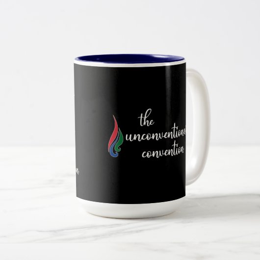 2020 Virtual Convention-Mok - Groot (15 Ounces) Tweekleurige Koffiemok (Voorkant rechts)
