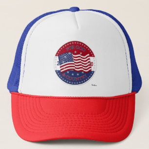 2020 Voor God en Land Amerikaanse Vlag Trucker Pet