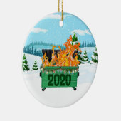 2020 vuilcontainer kerst keramische kerstbal keramisch ornament (Rechts)