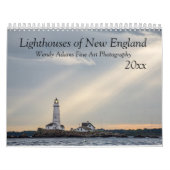 2020 Vuurtoren van New England Maandelijkse Agenda Kalender (Hoes)