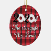 2020 was de Struggle een echt papier voor toiletpa Keramisch Ornament (Rechts)