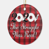 2020 was de Struggle een echt papier voor toiletpa Keramisch Ornament (Links)