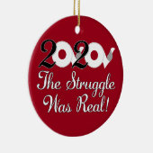 2020 was echt roodpapier keramisch ornament (Rechts)