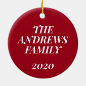 2020 was echt roodpapier keramisch ornament (Achterkant)