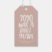 2020 was een Ruff Year kerstcadeau van de hond Cadeaulabel (Voorkant)