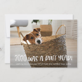 2020 was een Ruff Year Kerstmis van de Hond Foto Feestdagenkaart