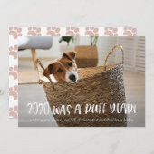2020 was een Ruff Year Kerstmis van de Hond Foto Feestdagenkaart (Voorkant / Achterkant)