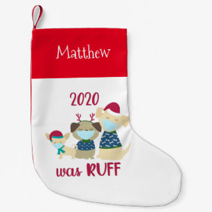 2020 was het jaar van Ruff Funny Dogs Covid Kleine Kerstsok