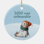 2020 was ondraaglijk polarisblauw Beer Keramisch Ornament (Achterkant)