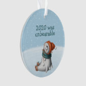 2020 was ondraaglijk polarisblauw Beer Ornament (voorkant)