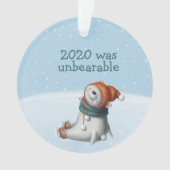 2020 was ondraaglijk polarisblauw Beer Ornament (voorkant)