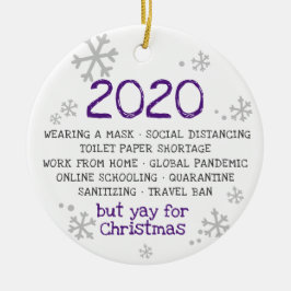 2020 Was Vreselijk Maar Gelukkig Kerstmis Keramisch Ornament