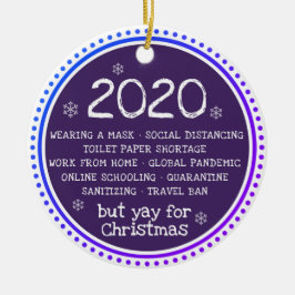 2020 Was Vreselijk Maar Gelukkig Kerstmis Keramisch Ornament