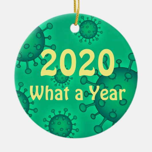 2020 Wat een jaar Keramisch Ornament (Voorkant)