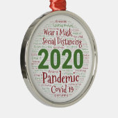 2020 Wat een jaar Metalen Ornament (Rechts)