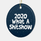 2020 Wat een Shitshow, een wc-papierboom Keramisch Ornament (Links)