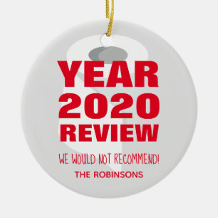 2020 We adviseren geen grappige Quarantine familie Keramisch Ornament