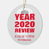 2020 We adviseren geen grappige Quarantine familie Keramisch Ornament (Links)