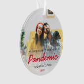 2020 We Got Married Tijdens Een Pandemie Foto Ornament (voorkant)