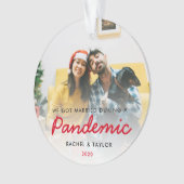 2020 We Got Married Tijdens Een Pandemie Foto Ornament (voorkant)