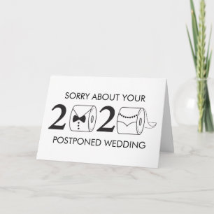 2020 Wedding Postponed Funny Toilet Paper Kaart