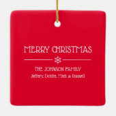 2020 werd opgefokt door grappige COVID-maskers Keramisch Ornament (Achterkant)