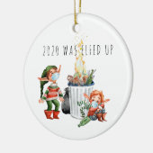 2020 werd opgehaald | Funny 2020 Dumpster Fire Keramisch Ornament (Links)