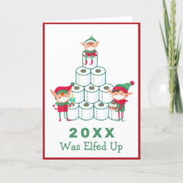2020 werd opgehaald | Kerstmis | Toiletpapierhol Feestdagen Kaart
