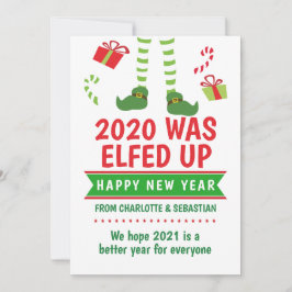 2020 werd opgeknapt in het gelukkige nieuwjaar feestdagenkaart