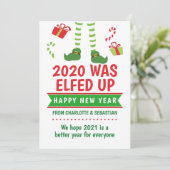 2020 werd opgeknapt in het gelukkige nieuwjaar feestdagenkaart (Staand voorkant)