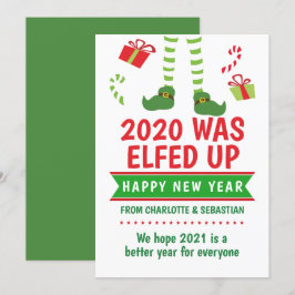 2020 werd opgeknapt in het gelukkige nieuwjaar feestdagenkaart