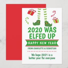 2020 werd opgeknapt in het gelukkige nieuwjaar feestdagenkaart
