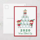 2020 werd opgetild | Christmas | toiletpapier Feestdagenkaart (Voorkant / Achterkant)